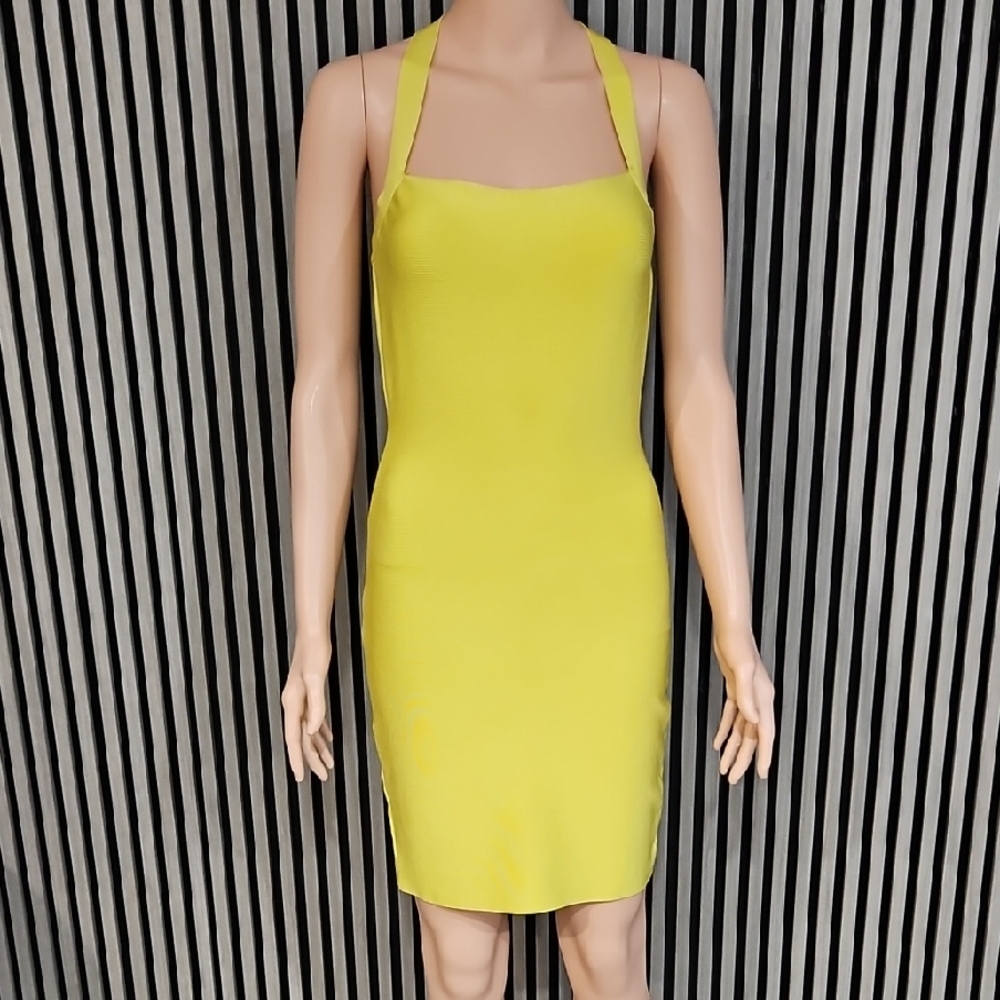 Yellow Halter Neck Dress